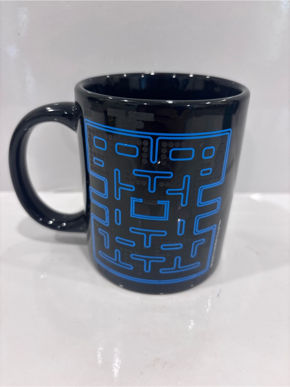 Official PAC-man black ceramic coffee mug blue Maze paladone namco Bandai retro